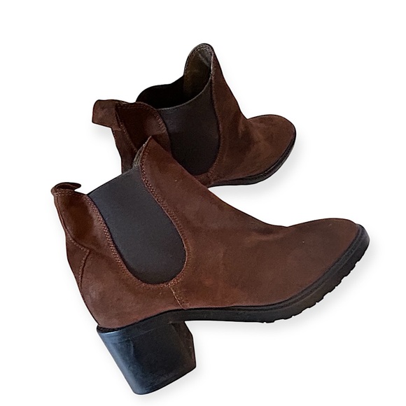 Barbara Barbieri  Made in Italy Chelsea Leather Suede Ankle Booties Size Eu 37 - Picture 5 of 12